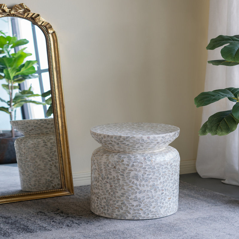 Table d'appoint ronde en bambou
