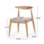 Chaise de salle à manger en bois, ensemble de 2