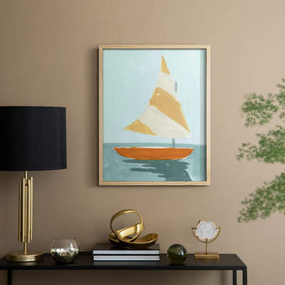 Petite voile I, reproduction encadrée - bois massif