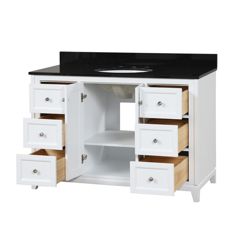 Ensemble de meuble-lavabo simple 47 po Atwell, Noir