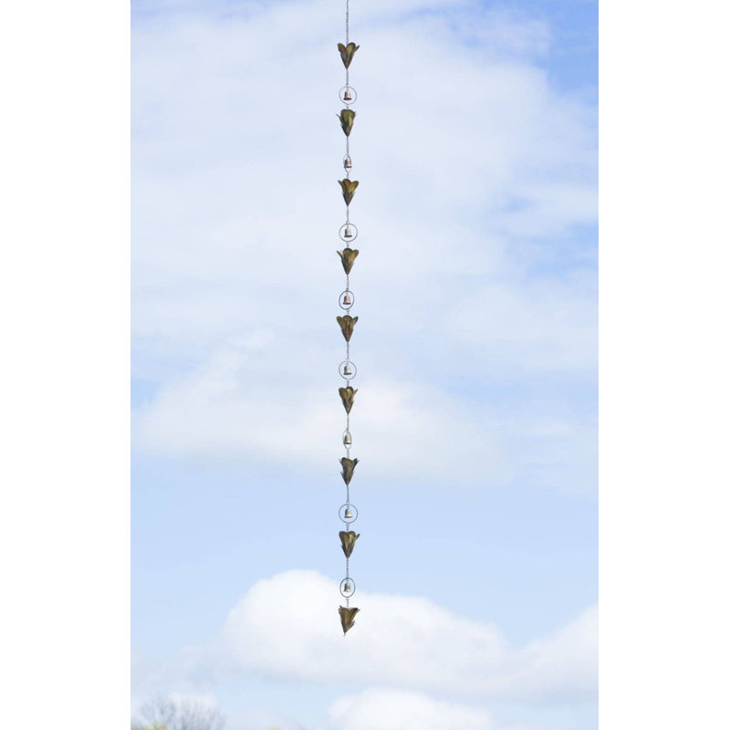 Jarmo Metal Plants & Flowers Rain Chain, Brown