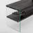 Modern TV Stand with 100% Tempered Glass Top, Solid Wood Frame, 55.1 x 17.7 x 13.8 inches | Stylish Anthracite Color, Industrial Design | Perfect for Living Room & Entertainment Spaces, Easy to Assemble-184410711