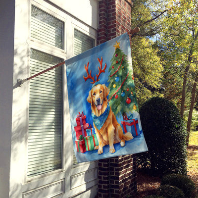 Drapeau de Noël maison de renne