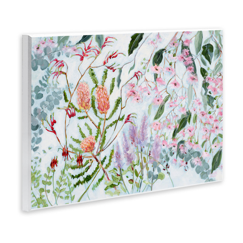 Élégante plaque murale fleurs de jardin, design par Meredith Howse, H 10 po x l 15 po