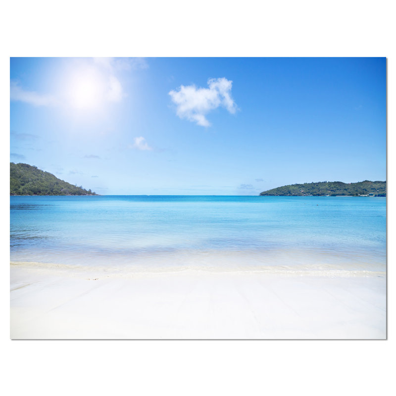 «Calm Beach of Azure Indian Ocean», reproduction de photo sur toile tendue, H 20 po x l 20 po x P 1 po