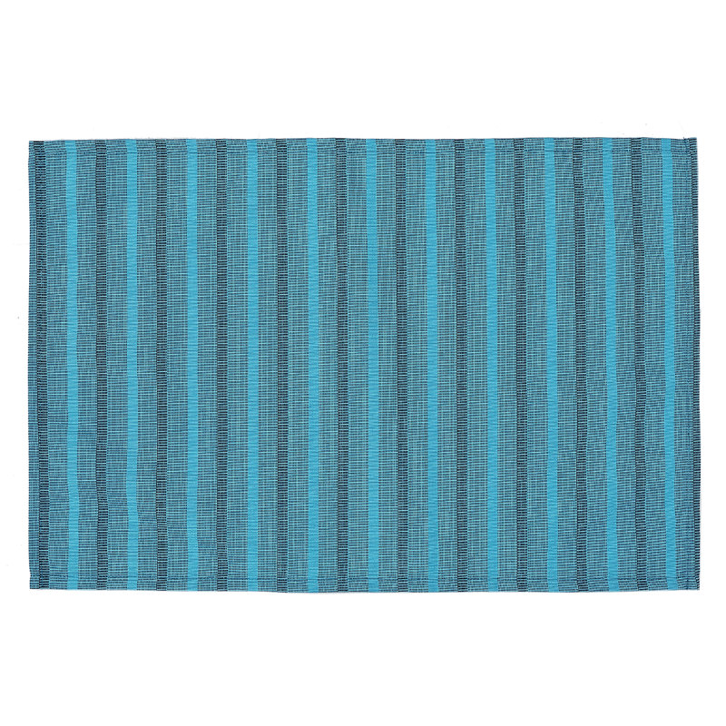 Ensemble de napperon 12 pièces Stripe, Bleu