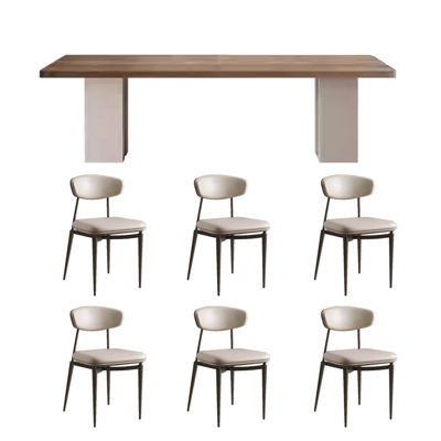 Minimalist high-end home dining table and chair