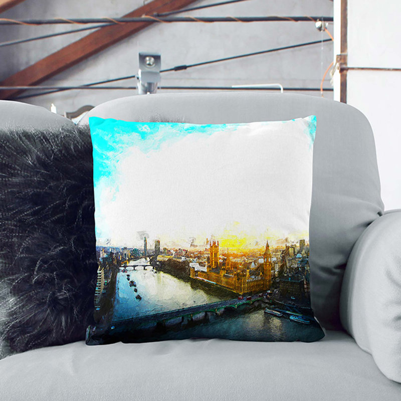 Square Throw Cushion, 55 x 55 cm, White