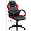 Adjustable Height Office Chair, Armrest Cushions, Seat Back, Black And Red For A Efficient Work Productive Space
