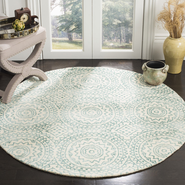 Rudra Hand Tufted Wool, Viscose Floral Rug