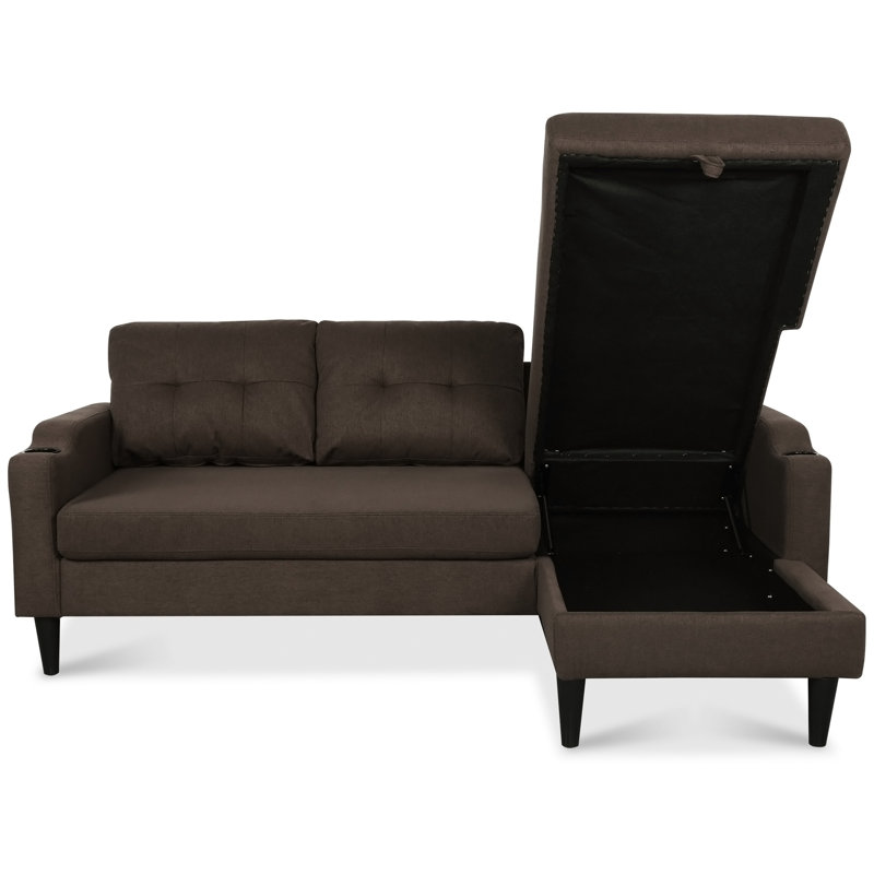 Sofa, Brown Fabric