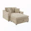 Chaise longue avec coussins et rangement caché-346912565