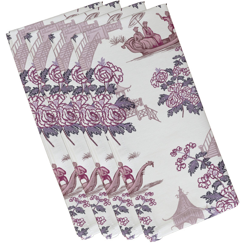 Daedalus Polyester Toile Square Napkin, Purple