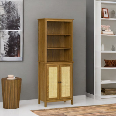 Bookcase With Cabinet&open Shelves