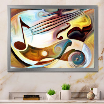 «Colorful Abstract Guitar V», reproduction d'art sur toile