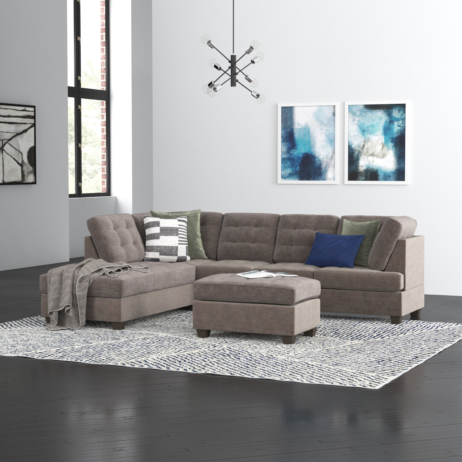 Wade Logan® Akhir 2 - Piece Upholstered Sectional | Wayfair