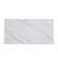 Table de salle à manger rectangulaire moderne, plateau de table en marbre, plateau de table en panneau de fibres à densité moyenne, surface de miroir en acier inoxydable de couleur argent, convient pour 4 à 6 personnes, motif en marbre blanc