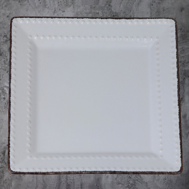 16 Piece Stoneware Dinnerware Set - Service for 4, White