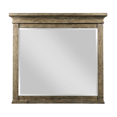 Baldrige Solid Wood Rectangle Wall Mirror