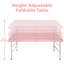 Table pliante portative rose 4 pi 4 po poids pliable intérieur et extérieur 135 kg-970458443