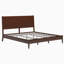 Structure de lit plateforme en bois de bambou massif de style Mid-Century avec lattes de bois et support en métal, lit sommier, assemblage facile-130170203-130170202
