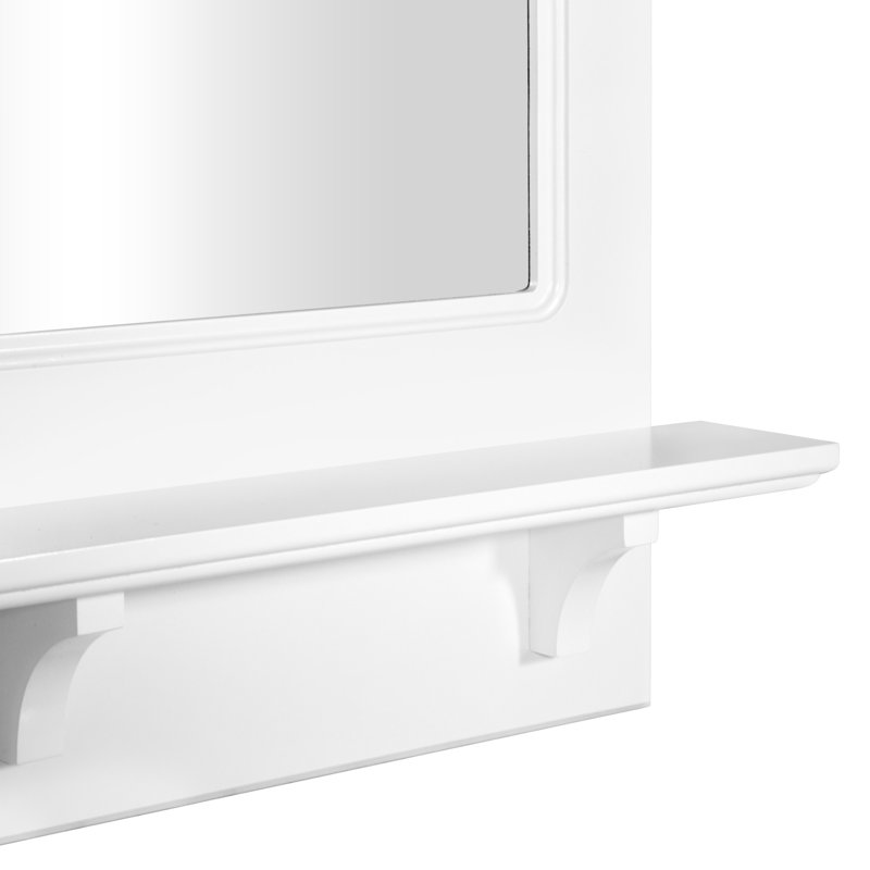 Searle Wood Wall Mirror with Shelves, 31" x 23.75"