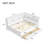Full Size L-Shaped Bookcases Bed With Power Outlets, USB Charging Ports,Two Drawers,Whtie-1603427122