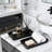 Ceramic Vanity Tray Set For Bathroom And Kitchen Countertop Organization, Waterproof And Heat Resistant Decorative Striped Organizer For Soap, Lotion, Jewelry, And Essentials