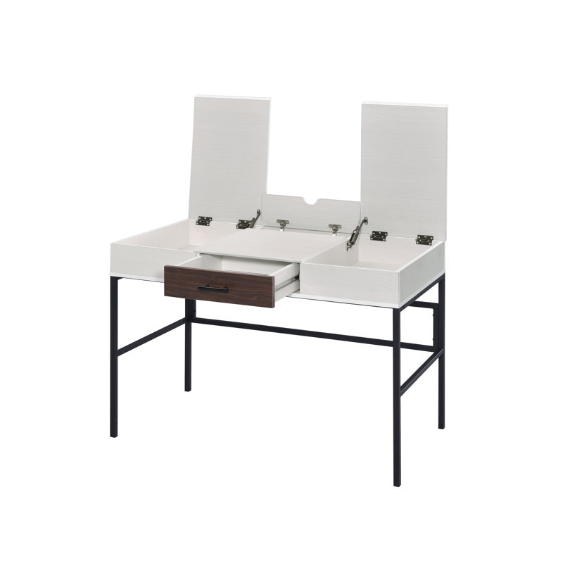 Felix Writing Desk with USB Port & Storage Drawer, Natural