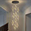 Lustre 10 lumières en acrylique pour escalier noir-569456691