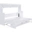 Lit mural blanc double / grand, lit combiné et bureau avec charnières hydrauliques, peu encombrant pour les petites pièces multifonctionnelles, confortable, zones de soutien de 600 lb,