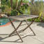 Table pliante d'extérieur en bois d'acacia de 43,5 po Positano