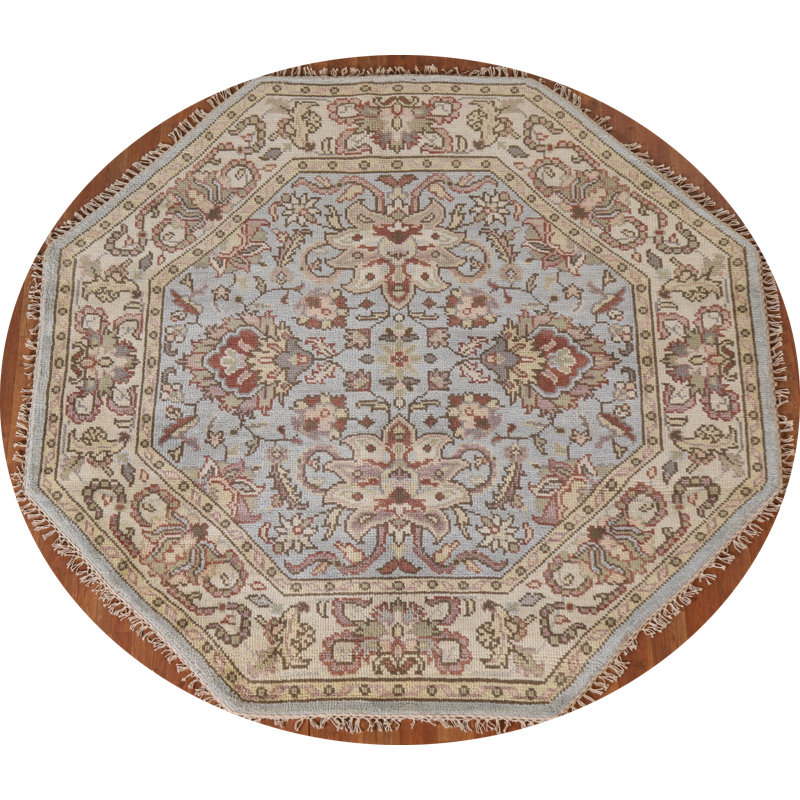 Tapis oriental traditionnel octogonal 6 x 6