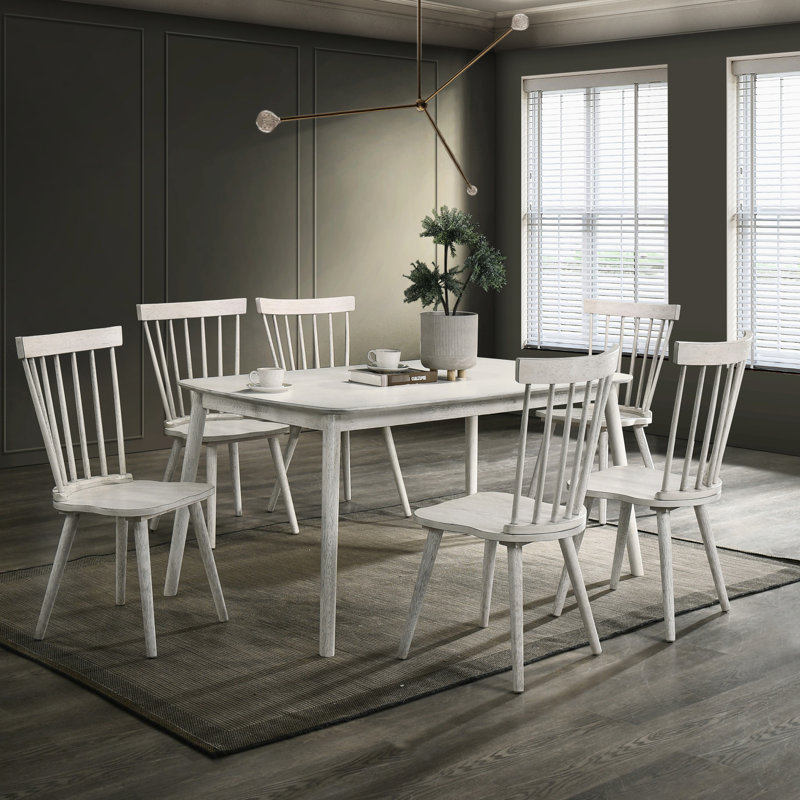 2 chaises d'appoint de salle à manger rustiques en bois massif blanc, design, idéales pour une utilisation dans la pièce, processus d'installation simple et rapide