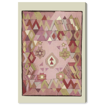 Tapestry Boehme II Canvas Abstract Print by Oliver Gal, Black Frame, 10 x 15