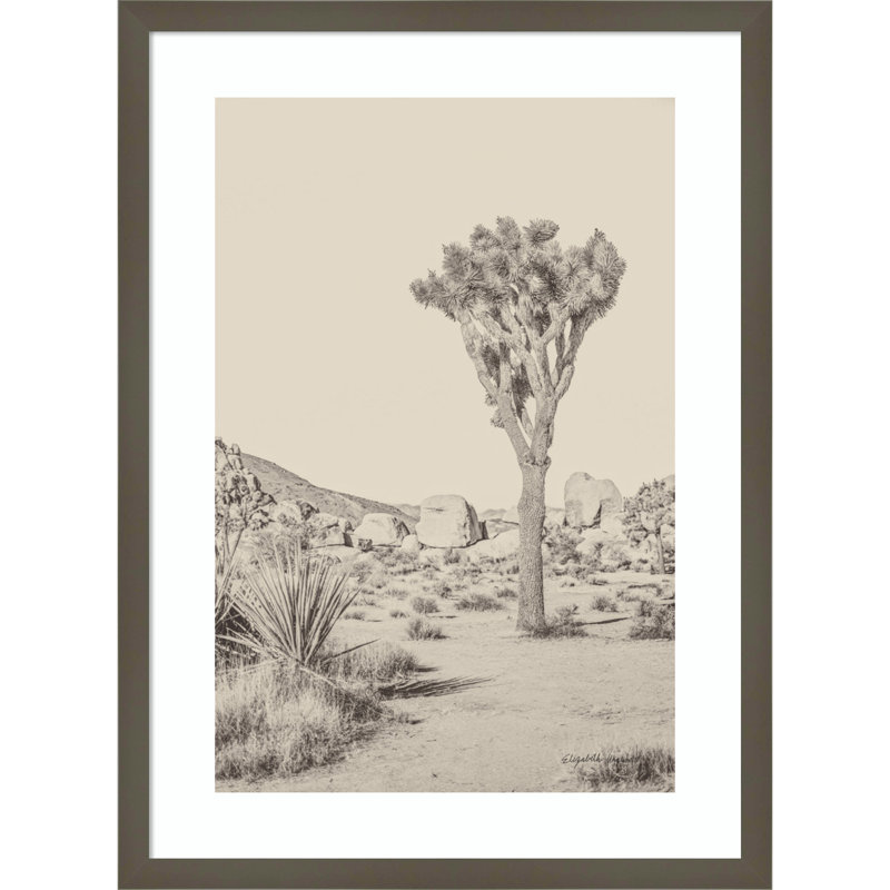 Arbre Villere Joshua III neutre - sur bois, H 25 po x l 19 po, Cadre gris