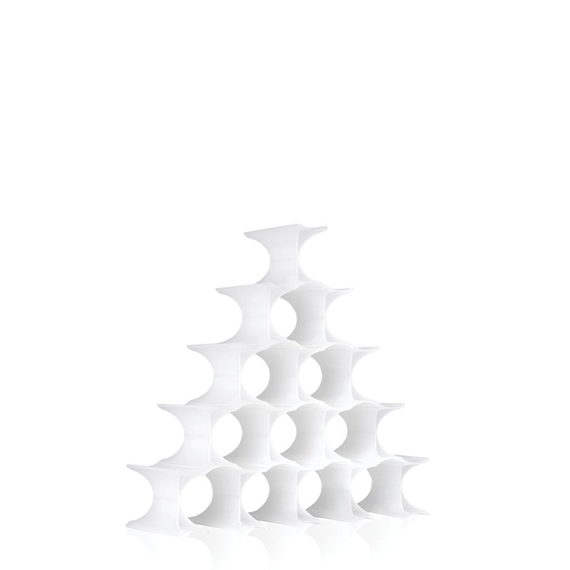 Infinity 10 Bottle Tabletop Wine Bottle Rack, White