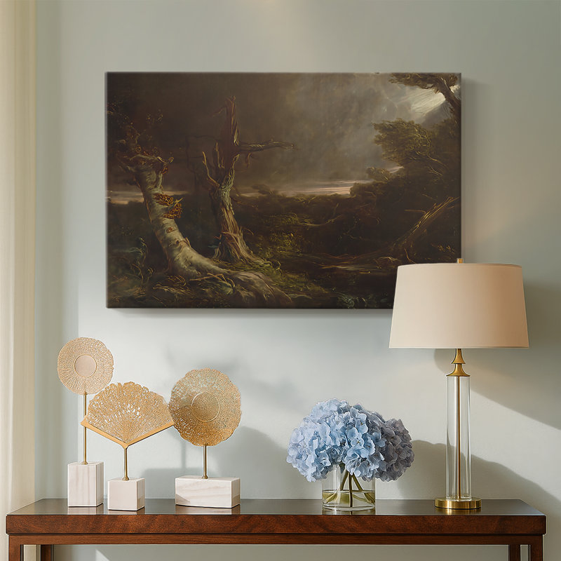 Une tornade dans le désert (ou tornade dans une forêt américaine) - Thomas Cole - toile tendue avec châssis - 1831, 40 x 60