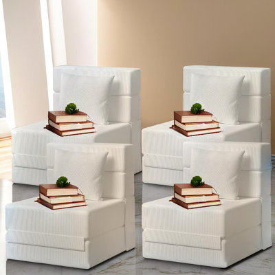 Simple Modern Convertible Folding Compression Sectional Sofa Coach (Set Of 4)