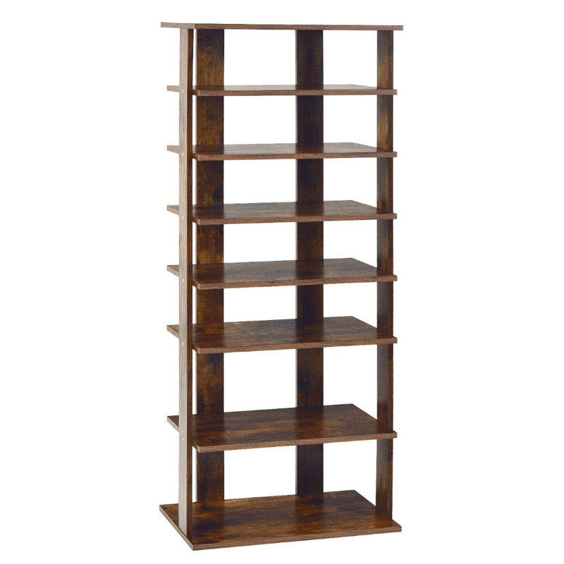 14 Pair Shoe Rack, Brown