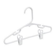 Children's Clear Plastic Suit Hanger w/Clips - 14