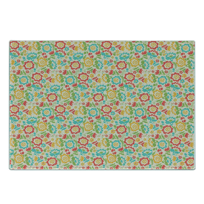 Multicolore planche à découper en verre trempé Ambesonne