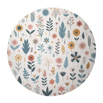 Green Blossom Braided Rug