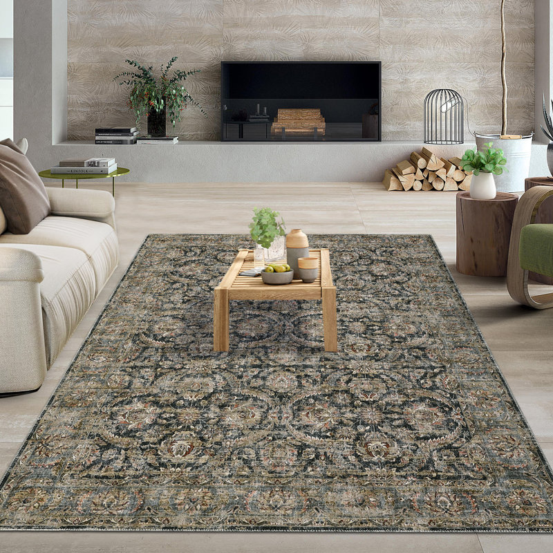 Ludka Washable Oriental Rug, Rectangle 8' x 10'