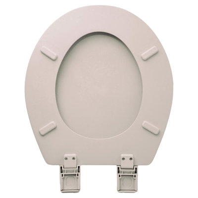 Oakbrook Collection Laurel Round Biscuit Wood Toilet Seat