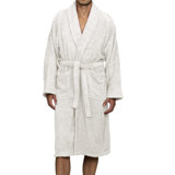 Cotton Terry Cloth Mid-Calf Bathrobe with Pockets