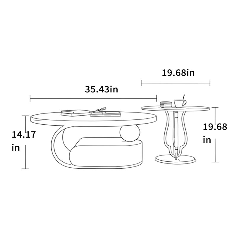 Table basse moderne et minimaliste