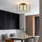 16" Dimmable LED Modern Black Gold Flush Mount Lighting