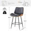 Tabouret de comptoir de 26 po en similicuir moderne avec dossier pour îlot de cuisine, bar personnel-857852142-846664685