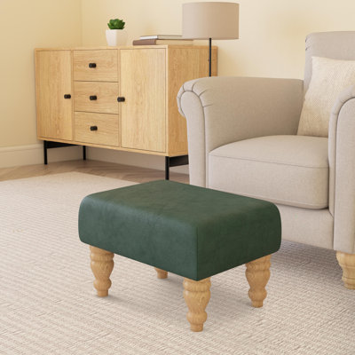 Large Footstools Wood Turned Leg 